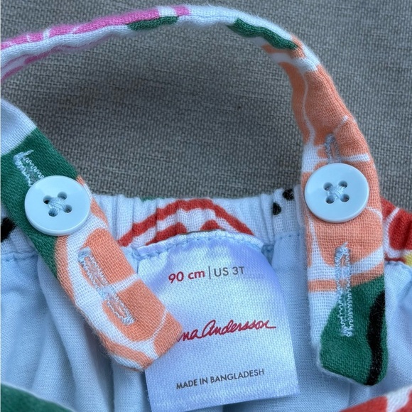 Hanna Andersson citrus cotton dress with pockets - size 3T - Picture 3 of 6